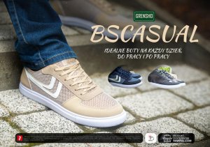 R.E.I.S. BSCASUAL - Buty sportowe typu trampki CASUAL, tkane - granatowo-biały 38 4