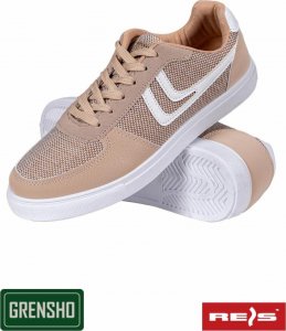 R.E.I.S. BSCASUAL - Buty sportowe typu trampki CASUAL, tkane - beżowo-biały 36 2
