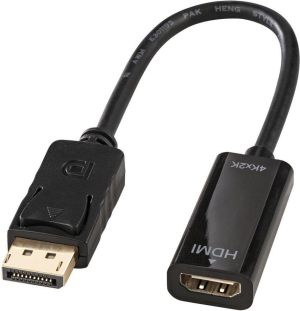 Adapter AV Lindy DisplayPort - HDMI czarny (41718) 1