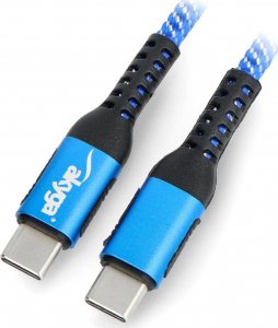 Kabel USB Akyga USB-C - USB-C 1 m Niebieski (AK-USB-37) 1