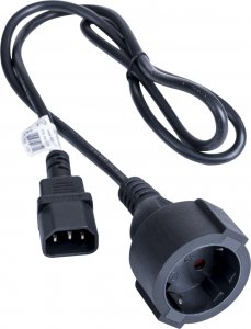Kabel zasilający Akyga AKYGA Adapter zasilający AK-PC-13A CCA CEE 7/3 / IEC C14 1 m 1