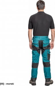 CERVA DAYBORO spodnie - męskie spodnie robocze, odblaskowe elementy, 100 % TRIFIBETEX - morski 54 7