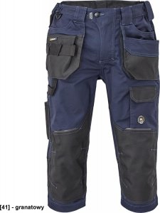 CERVA DAYBORO spodnie 3/4 - męskie spodnie 3/4 robocze, odblaskowe elementy, 100 % TRIFIBETEX - ciemnobrązowy 58 1