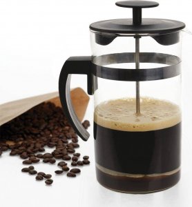 Excellent Houseware Zaparzacz z tłokiem do kawy herbaty ziół szklany 1 l 2