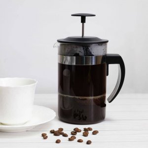 Excellent Houseware Zaparzacz z tłokiem do kawy herbaty ziół szklany 1 l 3