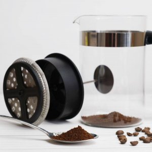 Excellent Houseware Zaparzacz z tłokiem do kawy herbaty ziół szklany 1 l 6