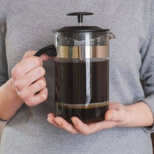 Excellent Houseware Zaparzacz z tłokiem do kawy herbaty ziół szklany 1 l 7