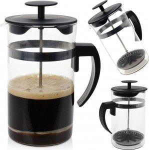 Excellent Houseware Zaparzacz z tłokiem do kawy herbaty ziół szklany 1 l 9
