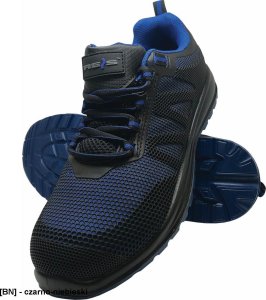 R.E.I.S. BRCUBE S1P SRC - obuwie bezpieczne CUBE, stalowy podnosek, wykonane z PU, siateczka, - czarno-niebieski 40 1