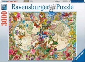 Ravensburger Puzzle 3000 elementów Flora i Fauna. Mapa Świata 1