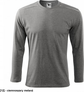 MALFINI Long Sleeve 112 - ADLER - Koszulka unisex, 180 g/m, - ciemnoszary melanż 3XL 1