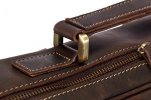 Torba Kemer PROMO SET Torba XC1 Czekoladowo Brązowa + Etui na laptop EPD1 Czarne 14