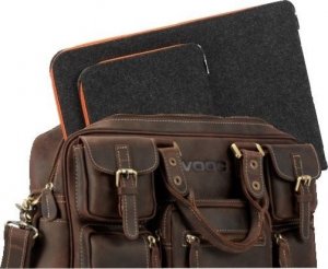 Torba Kemer PROMO SET Torba XC1 Czekoladowo Brązowa + Etui na laptop EPD1 Czarne 20