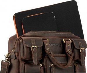 Torba Kemer PROMO SET Torba XC1 Czekoladowo Brązowa + Etui na laptop EPD1 Czarne 21