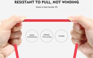 Kabel USB Floveme USB-A - microUSB + Lightning 1 m Czerwony 4