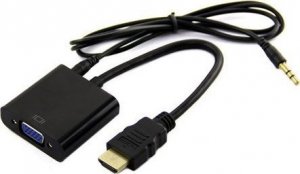 Adapter AV HDMI Mini  - D-Sub (VGA) czarny 1