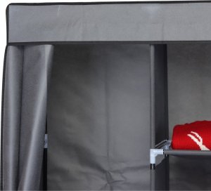 Saska Garden GARDEROBA SZAFA TEKSTYLNA 168X45X172 CM CIEMNOSZARA 12