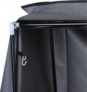 Saska Garden GARDEROBA SZAFA TEKSTYLNA 168X45X172 CM CIEMNOSZARA 9