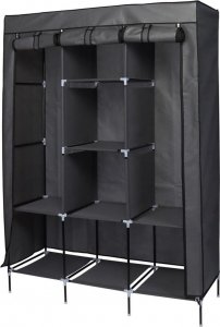 Saska Garden GARDEROBA SZAFA TEKSTYLNA 127X45X172 CM CIEMNOSZARA 8