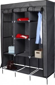 Saska Garden GARDEROBA SZAFA TEKSTYLNA 127X45X172 CM CIEMNOSZARA 9