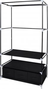 Saska Garden GARDEROBA SZAFA TEKSTYLNA Z 3 SZUFLADKAMI 88X50X160 CM ORIENT 7