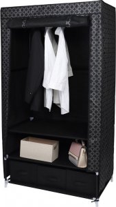 Saska Garden GARDEROBA SZAFA TEKSTYLNA Z 3 SZUFLADKAMI 88X50X160 CM ORIENT 10