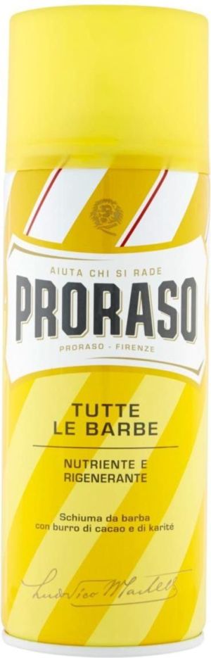 Proraso Yellow Odżywczo – regenerująca pianka do golenia 400 ml 1