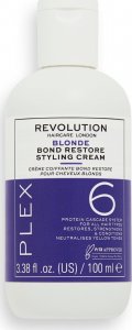 MAKE UP REVOLUTION Revolution Haircare Plex 6 Blonde Bond Restore Styling Cream Krem stylizujący do włosów blond 100ml 1
