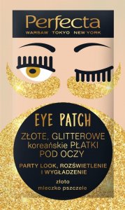 DAX Perfecta Eye Patch Złote Glitterowe Koreańskie Płatki pod oczy  1op.-2szt 1