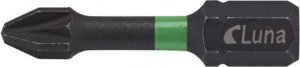 Luna Groty skrętne Torsion krzyżowe Pozidriv PZ2 IMPACT 32mm 2 szt. 1