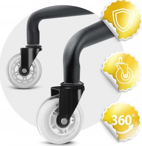 Sofotel Kółka kauczukowe do foteli przezroczyste Sofotel 5 szt. 3