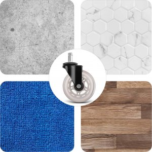 Sofotel Kółka kauczukowe do foteli przezroczyste Sofotel 5 szt. 14