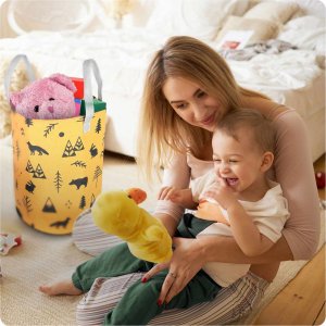 Kosz na zabawki Nukido - pomarańczowy 3