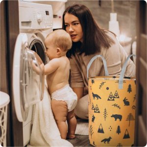 Kosz na zabawki Nukido - pomarańczowy 5