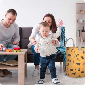 Kosz na zabawki Nukido - pomarańczowy 7