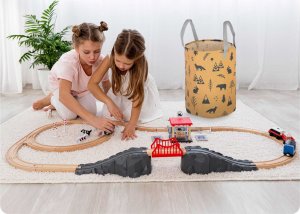 Kosz na zabawki Nukido - pomarańczowy 9