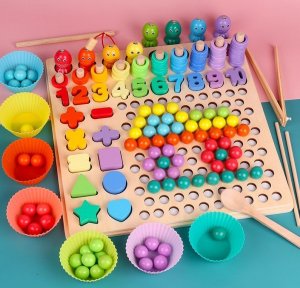 Maxy Drewniana Układanka - Koraliki 14