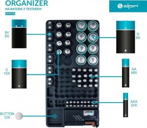 DPM Solid ORGANIZER NA BATERIE Z TESTEREM BATERII R3-R20 9V 3