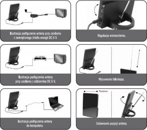 Antena RTV DPM Solid ANTENA POKOJOWA DO TELEWIZJI NAZIEMNEJ DVB-T2 42DB 2