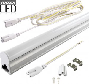 Nvox Świetlówka led liniowa t5 60cm 8w ciepła 3000k lampa natynkowa zintegrowana z oprawą 4