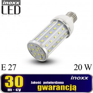 Nvox Żarówka e27 led corn 20w metalowa 3000k ciepła 1