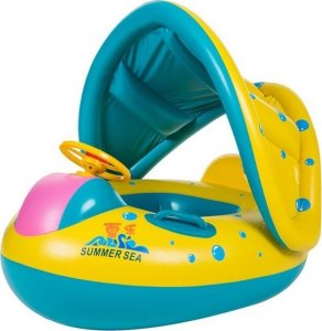 Ikonka Materac dmuchany pontonik z daszkiem 65x73cm 6