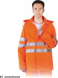 R.E.I.S. LH-FLUER-J - odzież ochronna, kurtka przeciwdeszczowa z pasami odblaskowymi - pomarańczowy L 1