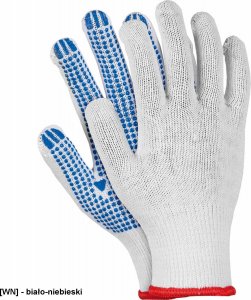 R.E.I.S. RDZN - Rękawice robocze - biało-niebieski 10 2
