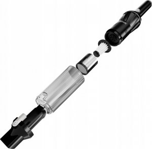 Odkurzacz ręczny TurboTronic Odkurzacz ręczny TurboTronic bezprzewodowy bezworkowy samochodowy 7w1 Super mocny cichy Czarny 12