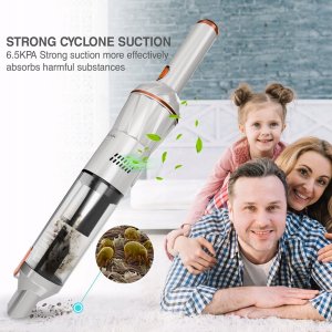 Odkurzacz ręczny TurboTronic Odkurzacz ręczny TurboTronic bezprzewodowy bezworkowy samochodowy 7w1 Super mocny cichy Srebrny 2