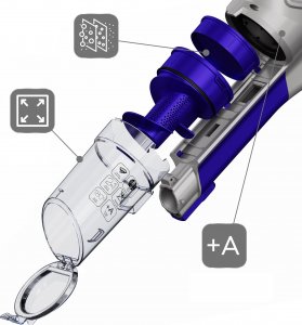 Odkurzacz ręczny TurboTronic Odkurzacz ręczny bezworkowy TurboTronic pionowy max 600W 14kpa Niebieski 4