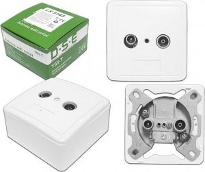 DSE GNIAZDO ANTENOWE KOŃCOWE RTV DO RADIA TELEWIZJI 2