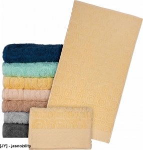 R.E.I.S. T-EGYPT-50X90 - Ręcznik z wysokiej jakości frotte - jasnożółty 1