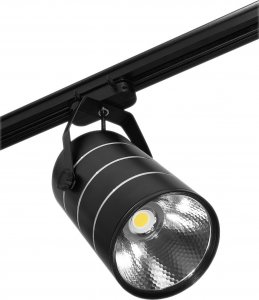 Nvox Lampa sklepowa led reflektor szynowy jednofazowy czarny 30w 2550 lm światło ciepłe 3000k 1